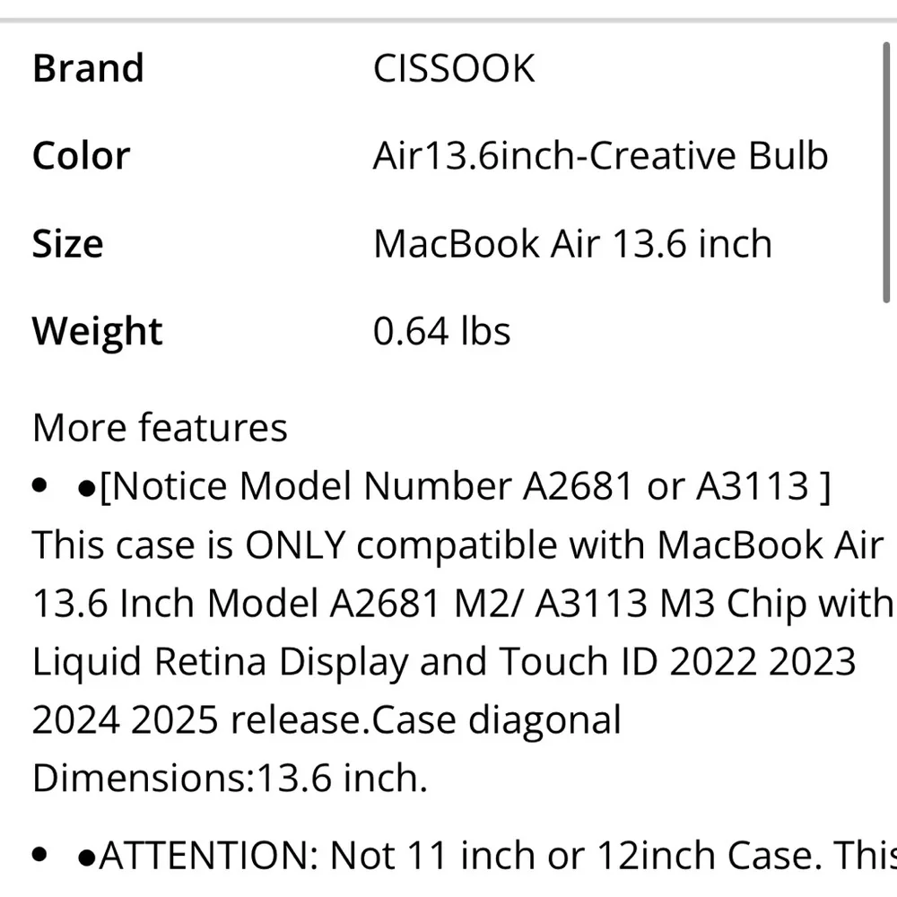 MacBook Air 13.6” ‘Creative Bulb’ HARDSHELL Protective Case BUNDLE